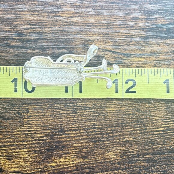 VTG Solid Sterling Silver 925 Golf Club Bag Pin Brooch Size 2" Length - Picture 9 of 11